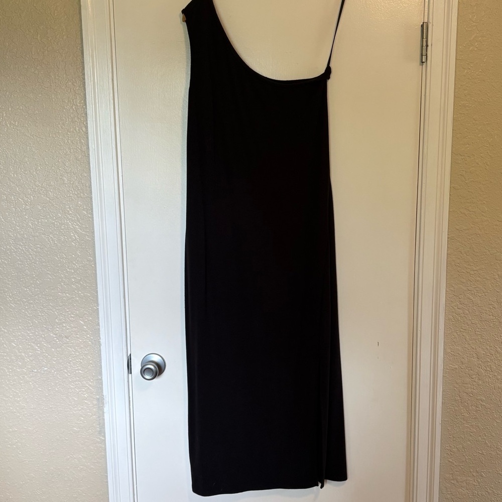 Eloquii Black One Shoulder Cocktail Dress